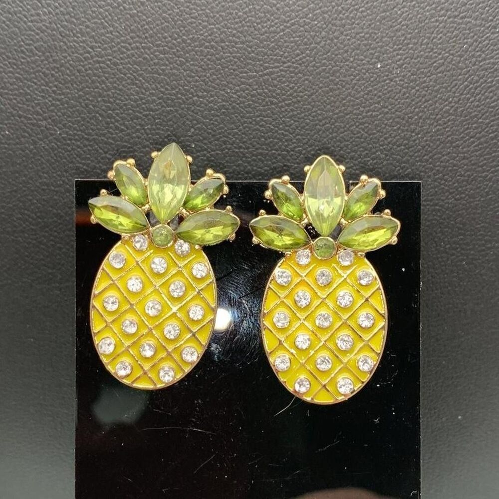 Sugarfix Yellow and green pineapple earrings